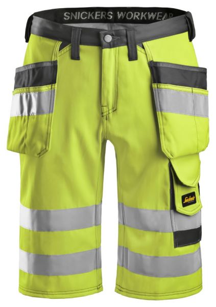 3033 Snickers High-Vis Shorts mit Holstertaschen, Klasse 1, Loose Fit