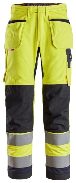 6260 Snickers ProtecWork, Arbeitshose mit Holstertaschen, High-Vis, Klasse 2