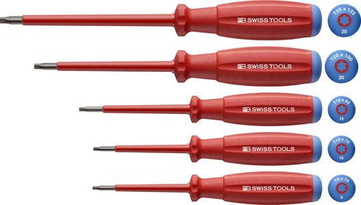 PB 58549 SwissGrip VDE Schraubenziehersatz für Torx®-Schrauben, isolierte Klinge